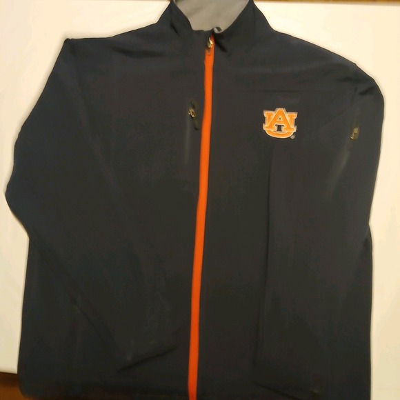 Auburn University Jacket Zip,Fleece Lined,Navy,Orange Trim, Men,Size L,Pre-owned - Picture 2 of 12